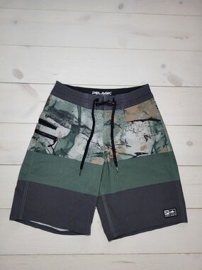Pelagic Youth Boy's Boardshorts Fish Sporty Swim Beach Summer.